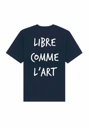 LIBRE COMME LART BACK PRINT HEAVYWEIGHT - T-shirt imprimé - dark blue