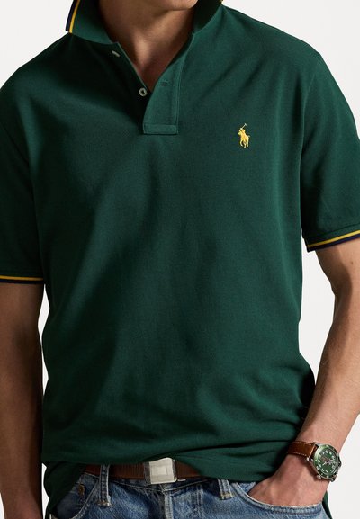 Polo Ralph Lauren CUSTOM SLIM FIT MESH POLO SHIRT - Bluză polo - vintage pine