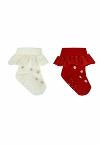 JoJo Maman Bébé - 2-PACK  - Ponožky - red Miniatura obrázku 1