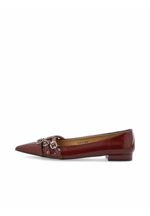 BIABARI POINTY FLAT BUCKLE - Ballerines - burgundy
