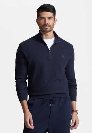 QUARTER-ZIP JUMPER - Jersey de punto - navy heather