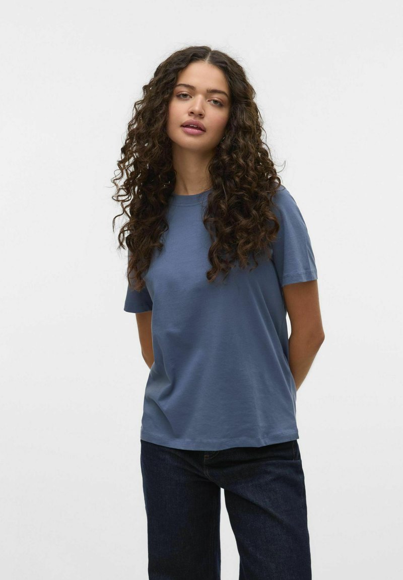 Vero Moda VMPAULINA - T-shirt basic - china blue