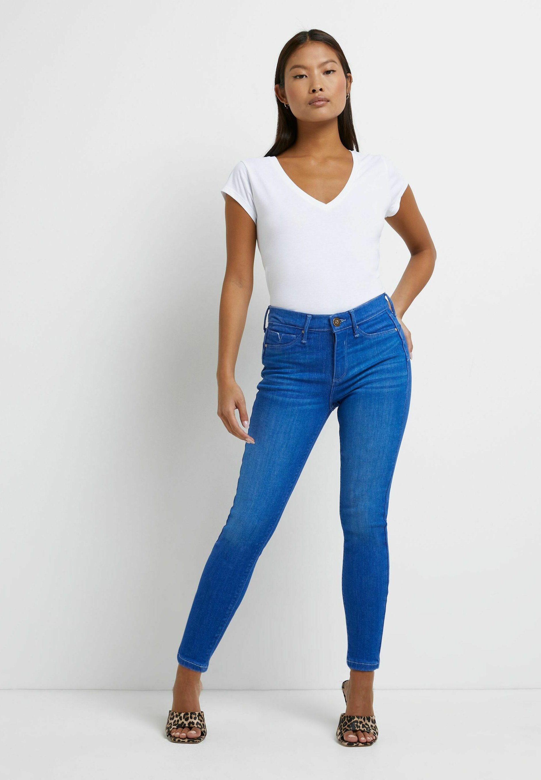River Island Petite Jeans Skinny Fit - denim bright/blu - Zalando.it