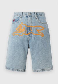 RUNNING DOG - Jeans Shorts - heavy wash blue