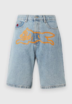 Icecream RUNNING DOG - Denim shorts - heavy wash blue