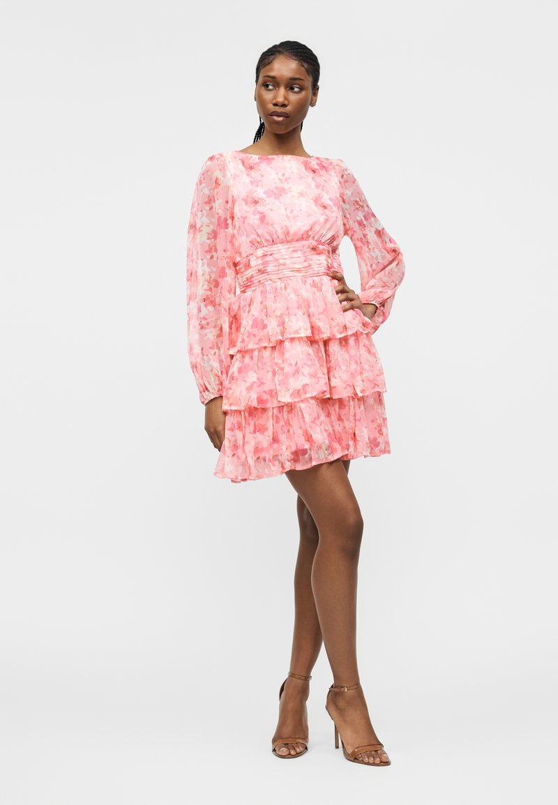 vero moda pink floral dress Buy VERO MODA Pink Frill Sleeve Printed Occasion Maxi Dress from Next USA