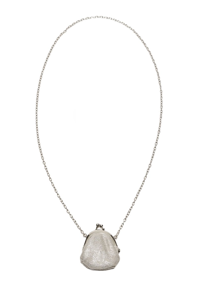 Stradivarius MINI POUCH BAG - Collier - metallic grey/gris métallisé ...