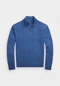 WOOL QUARTER-ZIP JUMPER - Džemperis - tide pool blue heather