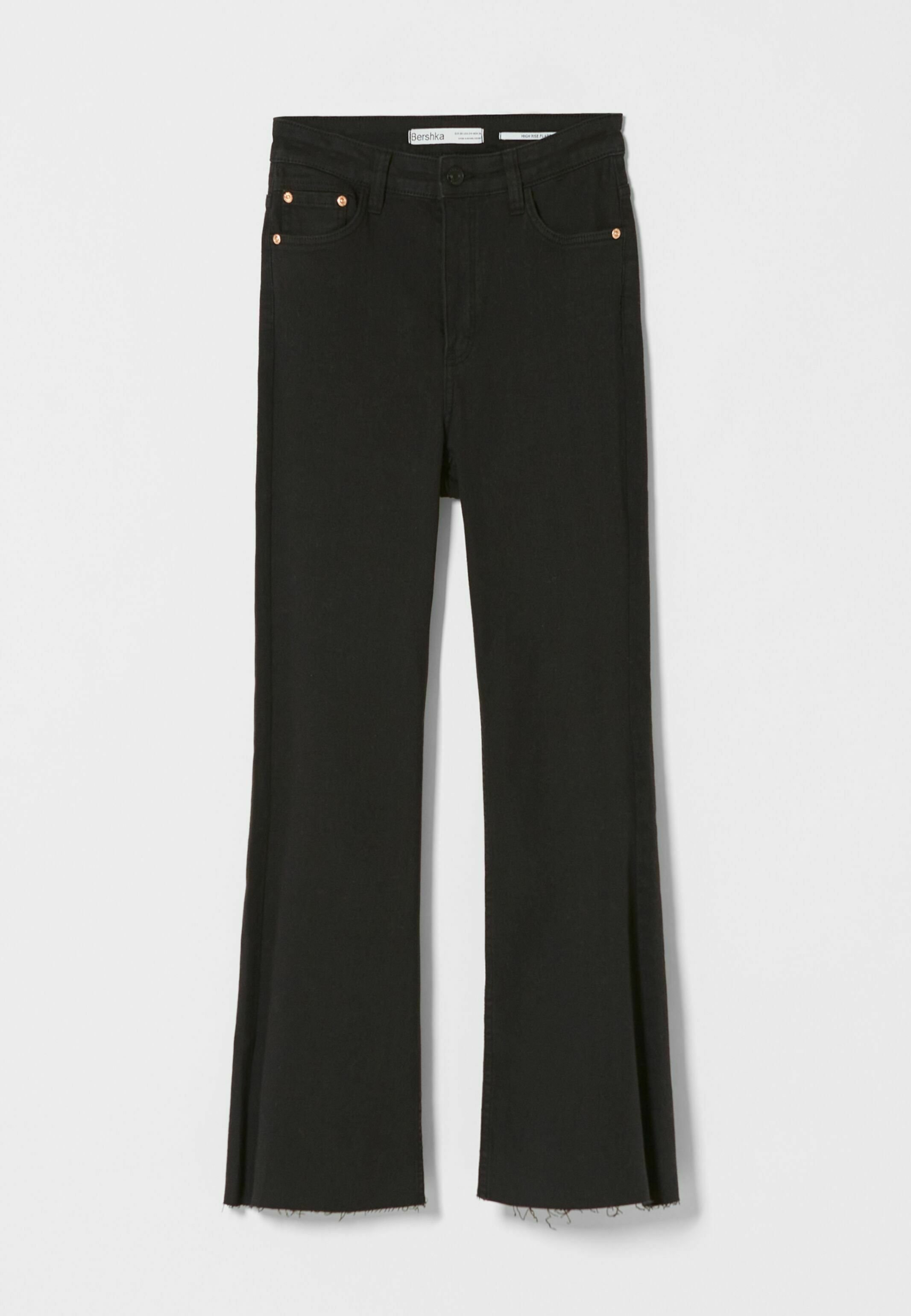Bershka KICK FLARE TWILL - Pantaloni - black/nero - Zalando.it
