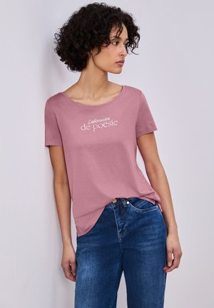 Street One MIT WORDING - Camiseta estampada - rosa