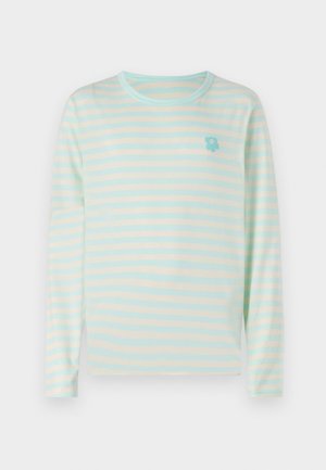 Marimekko TASARAITA UNIKKO UNISEX  - Long sleeved top - turquoise/off white