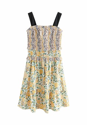 REGULAR FIT - RUCHED MIDI  - Denné šaty - yellow strawberry garden