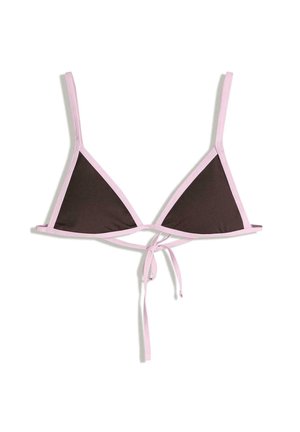 CONTRAST TRIANGLE - Sutien costum de baie din două piese - dark brown