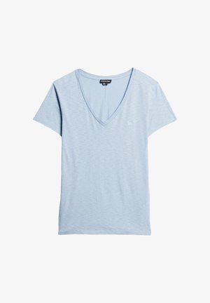 Superdry & Co, EMBROIDERED V NECK - T-Shirt basic - forever blue