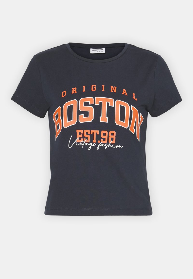 Noisy May T-shirt print donkerblauw