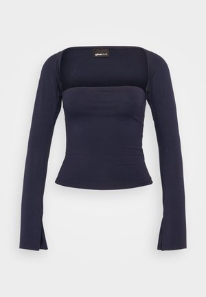 Gina Tricot SOFT TOUCH SQUARE NECK TOP - Top dugih rukava - black iris