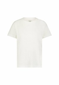 T-shirt bianco a maniche corte realizzato in un tessuto leggero e strutturato. Design classico con girocollo e vestibilità rilassata, senza decorazioni visibili.