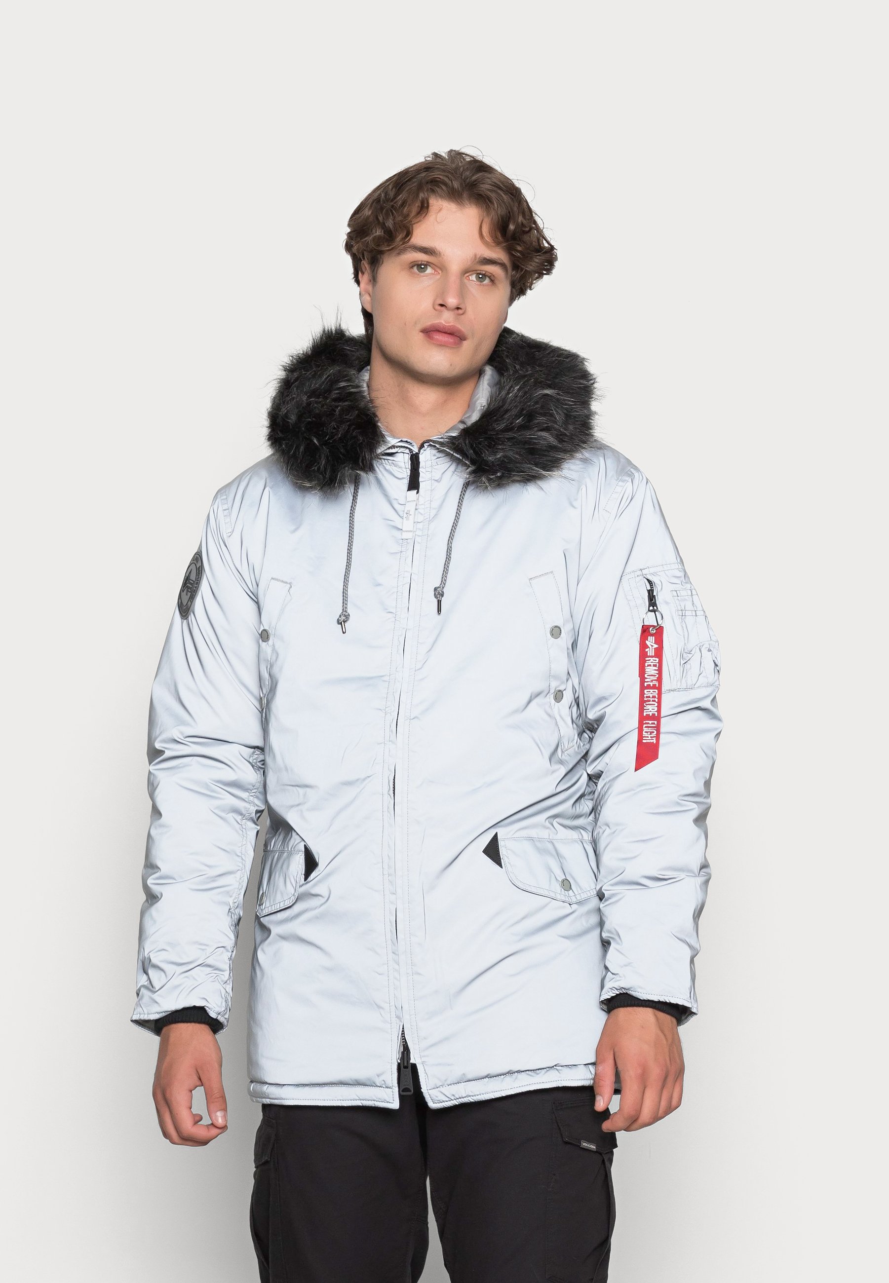 Alpha Industries REFLECTIVE Abrigo invierno - silver/reflective/plateado - Zalando.es
