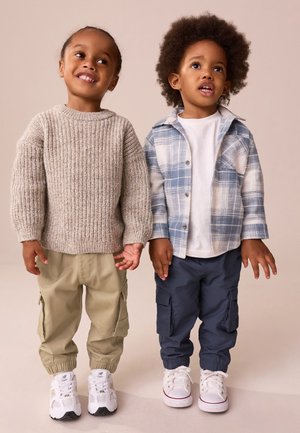 REGULAR FIT - 2 PACK  - Pantalon cargo - tan navy