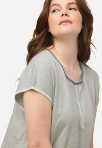 Ulla Popken Pyjamashirt - light gray-mottled