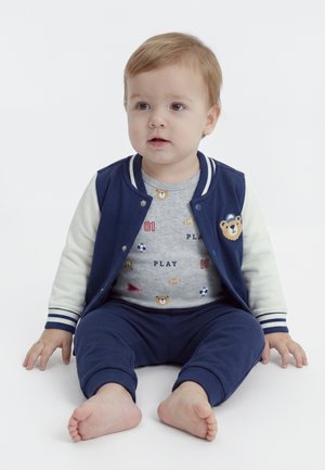 Carter's CARDIGAN SET - Жилетка - dark blue/ white/ grey