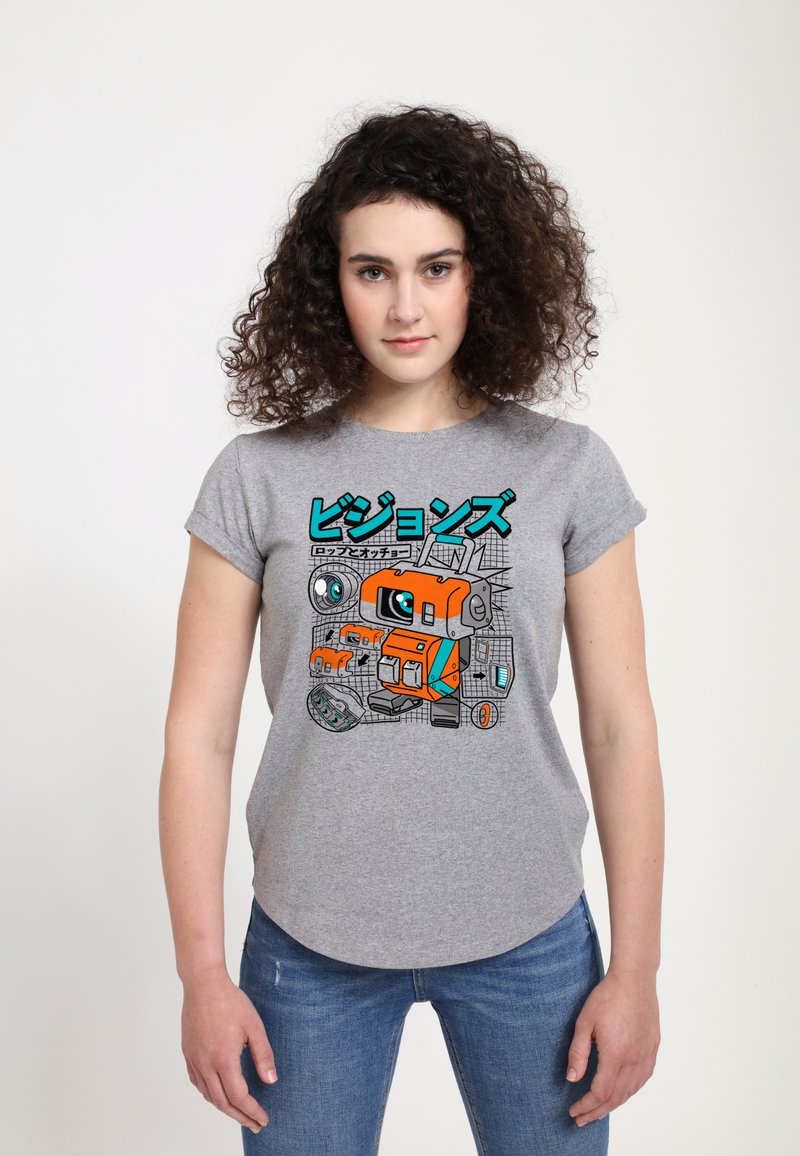 Henry Tiger STAR WARS VISIONS ROBO GUY - T-shirts print - melange grey