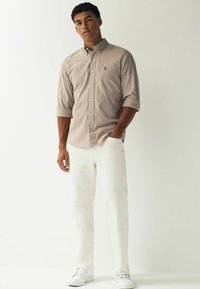 Next STRIPE ROLL - Camisa - natural