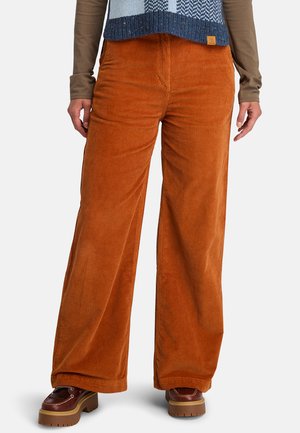 WIDE - Trousers - umber