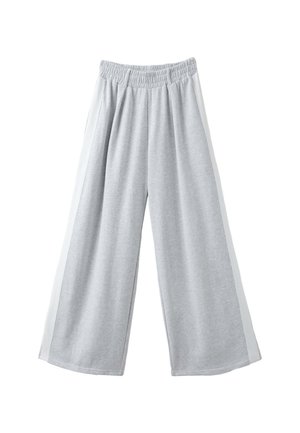Stradivarius, WIDE-LEG SIDE STRIPE JOGGING TROUSERS - Pantalon de survêtement - light grey