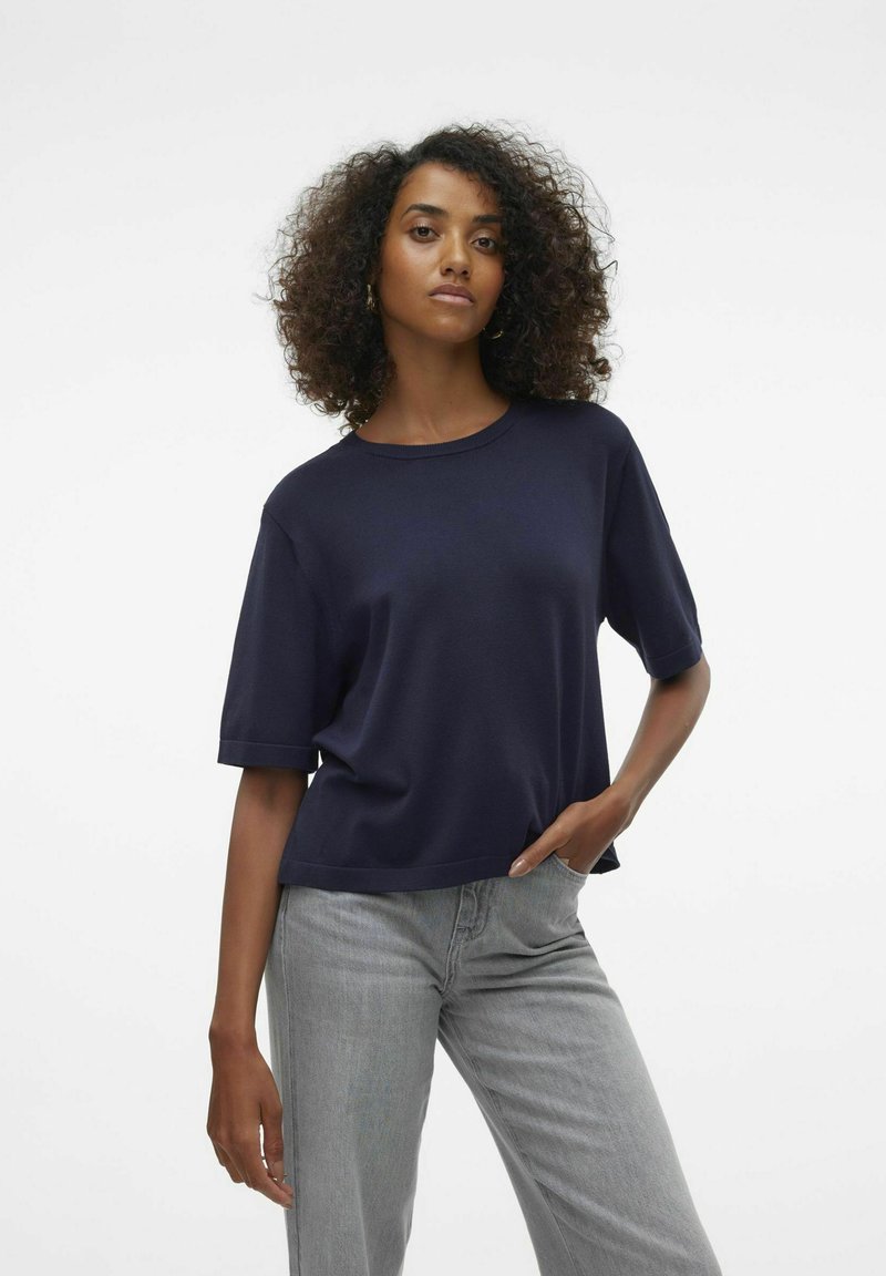 Vero Moda VMSILJE 2/4 O-NCK PULL GA NOOS - Pamata T-krekls - salute