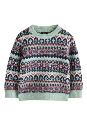REGULAR FIT - FAIRISLE CREW NECK - Džemper - blue