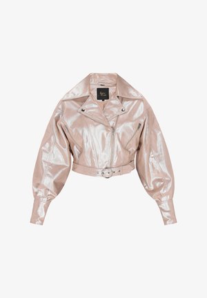 faina Chaqueta de cuero - beige silver