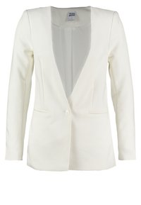 Blazer blanc pour femme Vero Moda avec manches longues, fermeture par un bouton et deux poches avant.