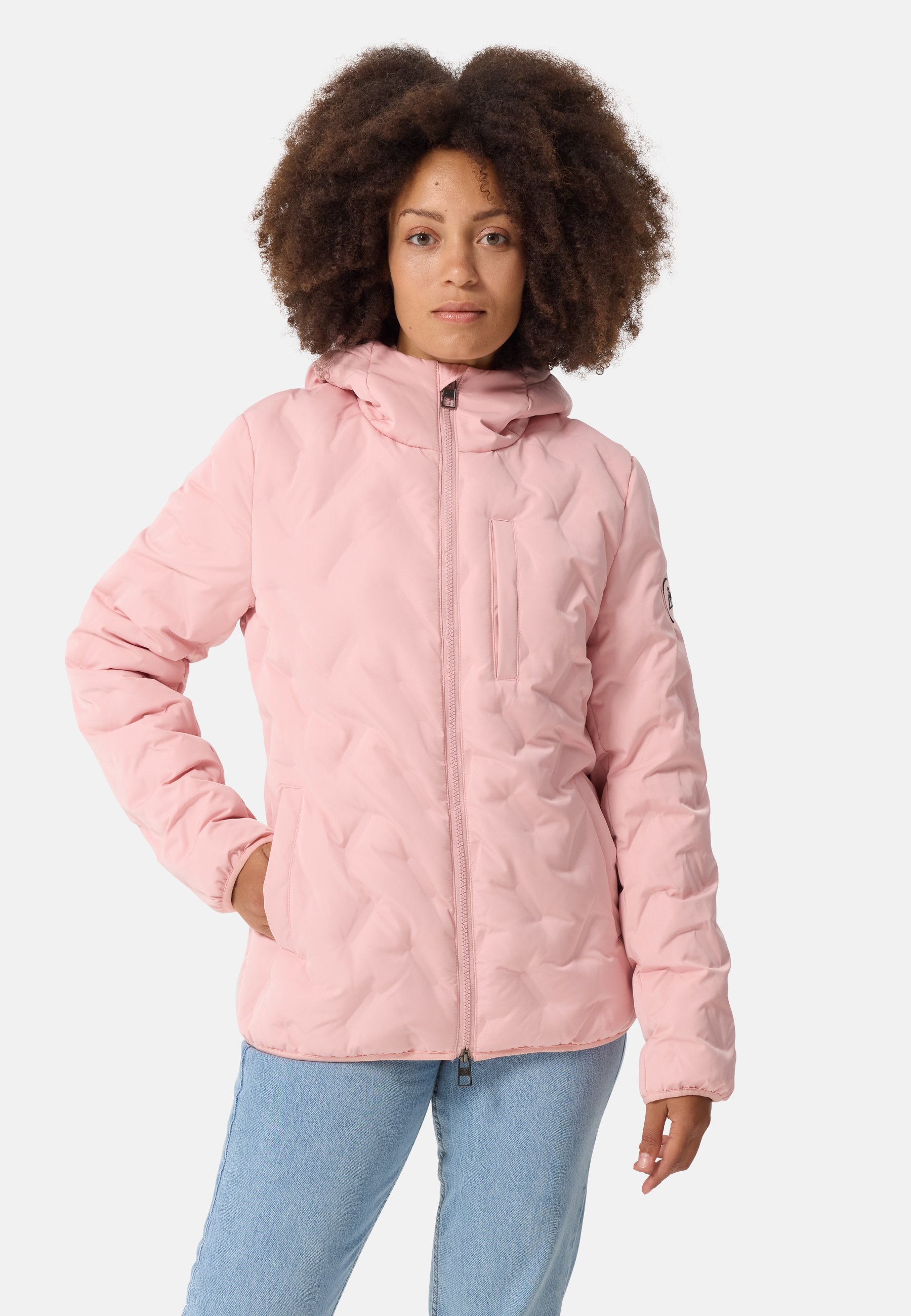 Veste D'hiver Rose Avec Poches Zippées - Occasion Très Bon état - Taille M