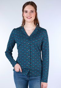 Lykka du Nord CELESTE RETRO FLOWER - Button-down blouse - navy