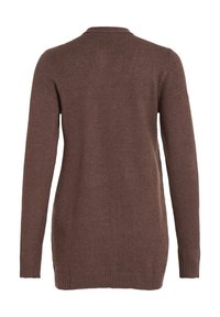 VILA VIRIL OPEN NOOS - Cardigan - shaved chocolate