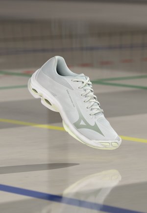 Mizuno, WAVE LIGHTNING PRO - Обувки за волейбол - white/aqua gray/ambrosia