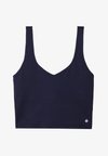 ESSENTIAL QUICK DRY CROPPED FITTED SLEEVELESS TOP - Top - dark blue
