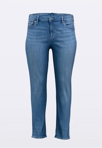 Smal passform jeans i lyseblå denim. Har et klassisk design med fem lommer, glidelås foran og beltehemper. Jevn tekstur med lett falming.