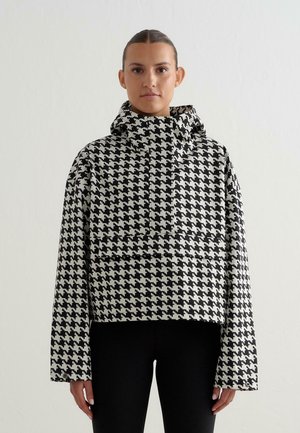 CROPPED  ANORAK - Waterproof jacket - Black and white