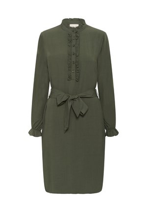 Cream VENEA FRILL - Shirt dress - deep depths
