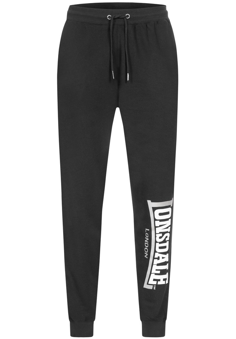 Lonsdale WOOPERTON Tracksuit bottoms black white grey/black