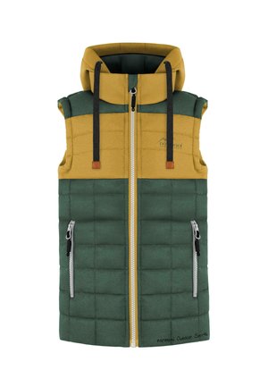 WINTER STEPP MIT KAPUZE ÄRMELLOSE MIT TASCHEN  - Weste - gelb
