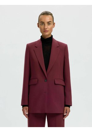 Selected, SLWRITA LS RELAXED BLAZER MEL NOOS - Blazer - tawny port