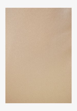 Beige stof med en glat, let tekstureret overflade, som har en subtil glans og ingen tydelige mønstre eller accenter.