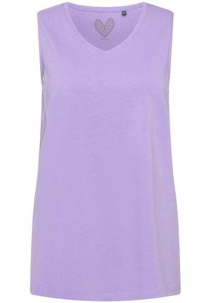 Ulla Popken, TOP, A-LINIE, V-AUSSCHNITT, ÄRMELLOS - Débardeur - lilac