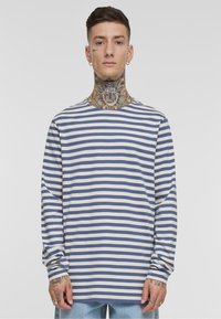 Urban Classics - STRIPE LS - Hosszú ujjú felső - whitesand vintageblue Miniatűr kép 1