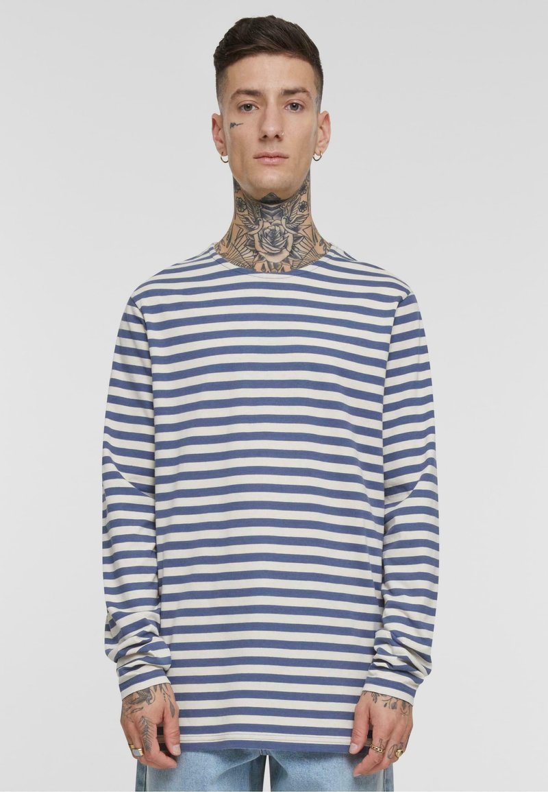 Urban Classics - STRIPE LS - Hosszú ujjú felső - whitesand vintageblue, Nagyítás