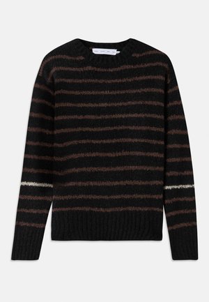 LEONIE SWEATER STRIPE - Svetrík - black