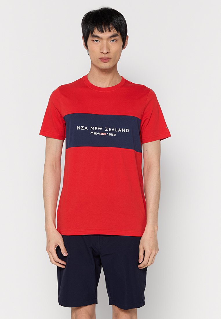 NZA New Zealand Auckland T-shirt print rood
